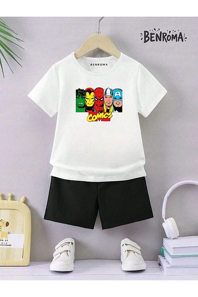 BENROMA Unisex Παιδικό Σετ Σορτς - Character Printed