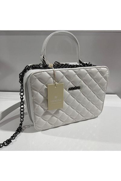 Armine Bag Embossed White Ar12203