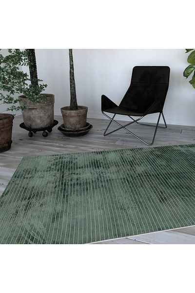 Homelux Nory rug, rectangular, 150X230 cm, plain, green, viscose, wool
