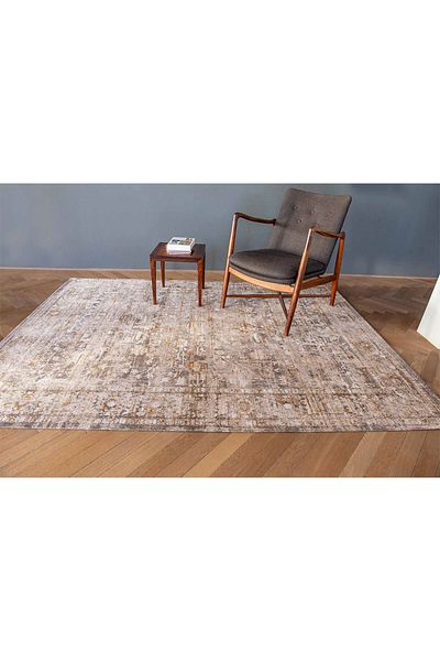 Homelux Rectangular Rug, Cotton, 170X240, Grey, Orange