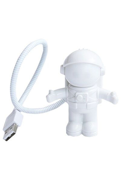 Choice White USB Night Light Powered White Astronaut Shape Portable Reading Desk Lamp DC For Computer PC Po