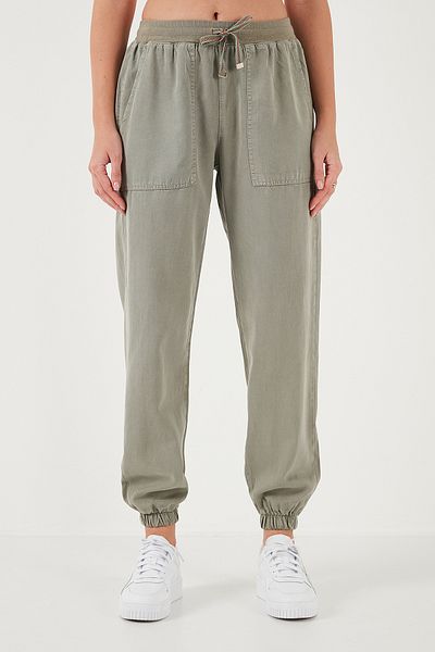 Lela Αθλητικό παντελόνι Jogger με κανονική εφαρμογή ψηλόμεσο ελαστικό πόδι 668yp5039