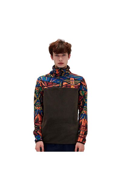 Bad Bear 210221007 Mirage Half-Zip Fleece Sweatshirt - Orange