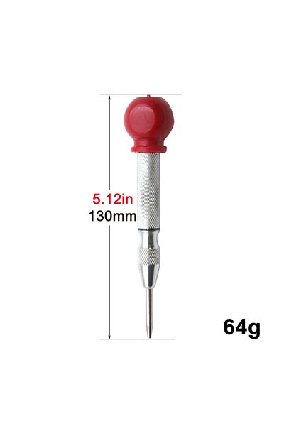 Choice Silver with hat 1PC Silvery Center Punch Automatic Spring Positioner Glass Striker Window Breaker Pu