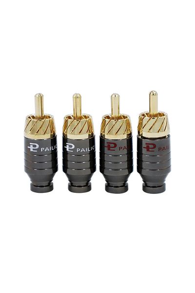 Choice 4pc Army Green 4pcs Luxury Soldering Rca Plug Jack Connector Speaker Audio Output/input Adapter Plug