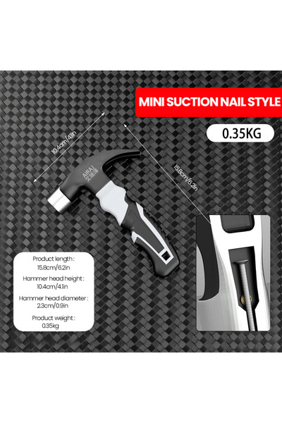 Choice1 1226 AIRAJ Short/Long Handle Claw Hammer Double Nail High Carbon Steel Household Durable Anti Slip I