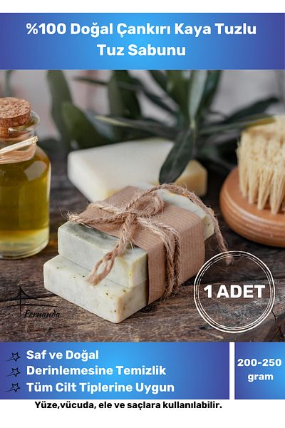 Fernanda 100% Natural Çankırı Rock Salt Soap Pure Organic