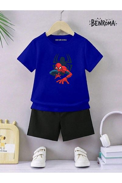 BENROMA Unisex Kids Shorts Set - Character Printed