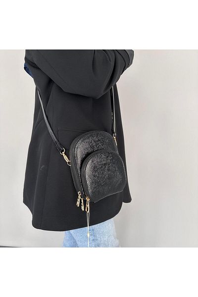 Armine Black Patent Leather Bag - Ar38402 Model