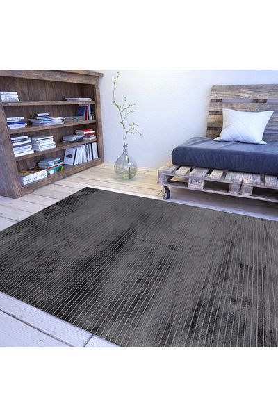 Homelux Nory rug, rectangular, 150X230 cm, plain, dark grey, viscose, wool