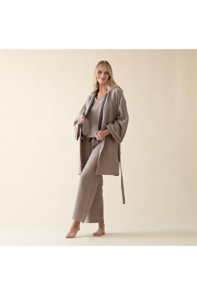 Chakra Platano Kadın Sabahlık Kahve