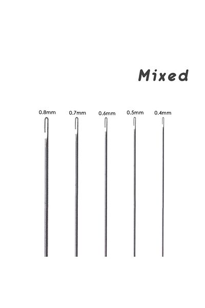 Choice mixed-one for each 5pcs/lot super long stainless steel beading needles easy jewelry making tools bea