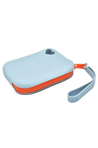 Choice Blue Silicone Reusable Bags Makeup Storage Pouch Zipper Silicone Cosmetic Bag Waterproof with Zipper