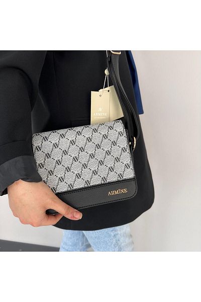 Armine Gray Dotted Bag - AR33102