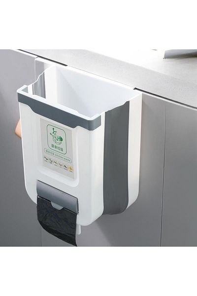 Choice 10l White Kitchen Folding Trash Can Wall Mounted Trash Can Kitchen Cabinet Door Mounted Trash Can Fo