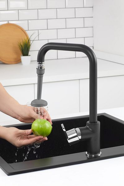 QNİAY 1 Piece Silicone 2 Function Kitchen Sink Sink - Flexible Faucet Head