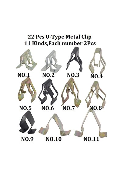 Choice مشابك تثبيت لوحة القيادة الأمامية المعدنية العالمية A4-22Pcs لجميع الس...