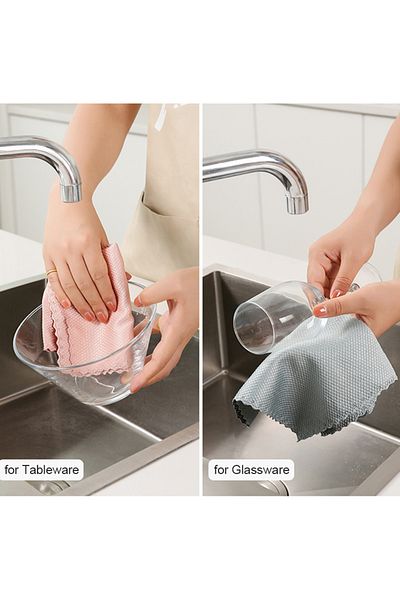 Choice1 10Pcs 30x40cm towel 10pcs Microfiber Glass Cleaning Cloth Rag Lint-Free For Windows Car Kitchen Mirr