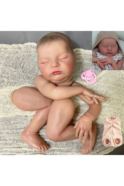 MRB Painted Doll Kit 20Inch Already Painted Reborn Doll Kit Laura 3D Painted Skin Mold High Quality Hand