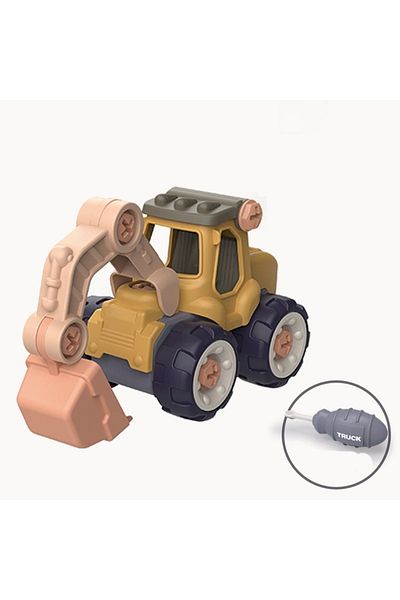 Choice Excavator Children Kid Disassembly Diy Nut Assembly Engineering Vehicle Excavator Free Screwdriver