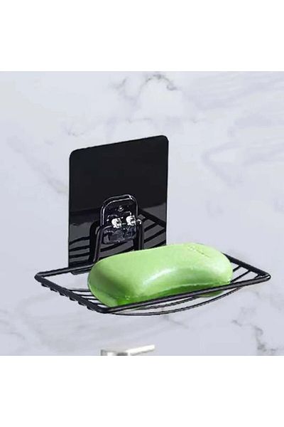 Choice 1pc black 1pc Stainless Steel Soap Rack Soap Box Light Luxury Shelf Punch-free Nail-free Bathroom Si