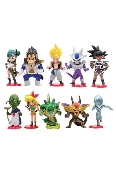 Choice 10 Pcs 10 Pcs/Set Dragon Ball 7.5-9cm Mini Figure Vegeta Giant Ape Form Ranchi Bulma God Shadow Burd