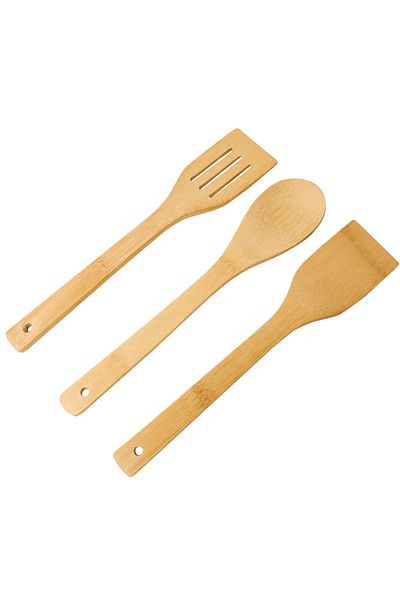 Choice 3pcs Alishan Cookware Set Bamboo Spatula Spoon Wholesale Non-stick Frying Pan Spatula Bamboo Spatula
