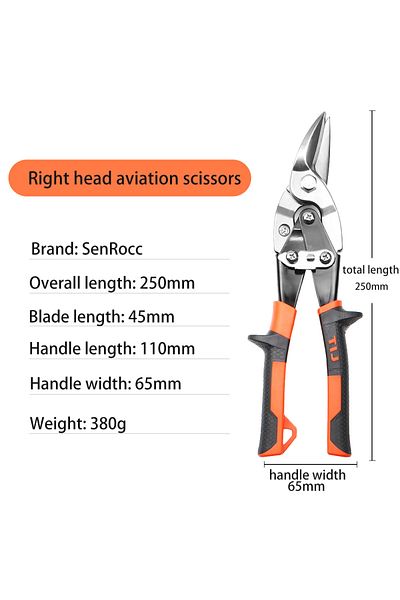 DUTRIEUX Right tangent Aviation Scissor Tin Snips Metal Sheet Cutting Snip Cutter Multi-directional Scissors