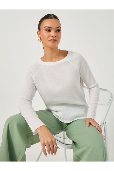 Styli Waffle Knit Long Sleeve T-Shirt
