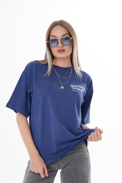 ŞİMAL Γυναικείο μπλουζάκι Crew Neck Oversize - Λεπτομέρεια εκτύπωσης στην πλάτη 250101