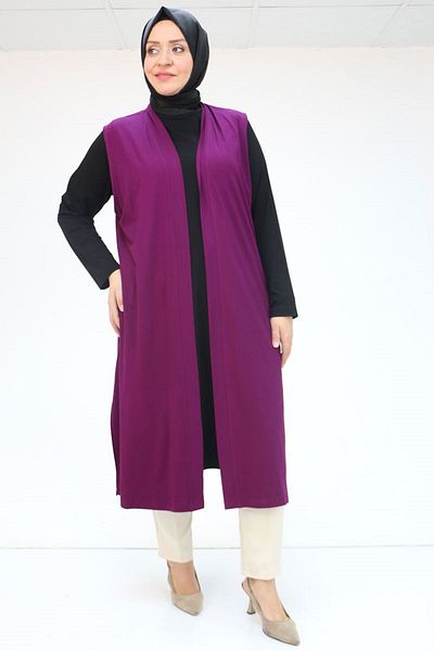 Eslina 34000 Plus Size Combed Cotton Vest - Wear-Remove, Plum