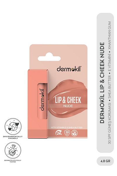 Dermokil 30 Spf Nude Colored Lip and Cheek Moisturizing Care Cream
