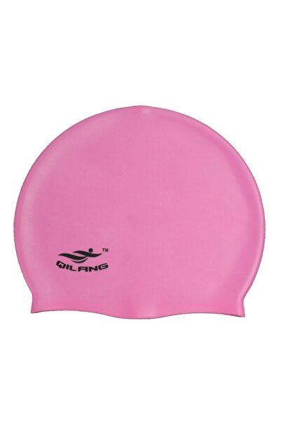 Choice One Size Pink Waterproof Silicone Swim Caps Women Men High Elastic Fle...