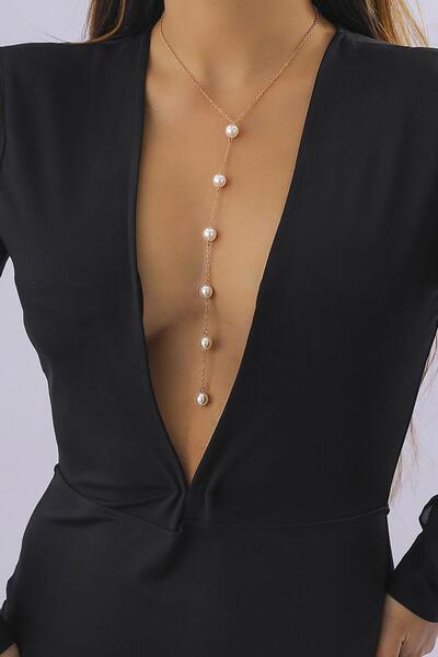 New Obsessions İnci Şelale Kolye