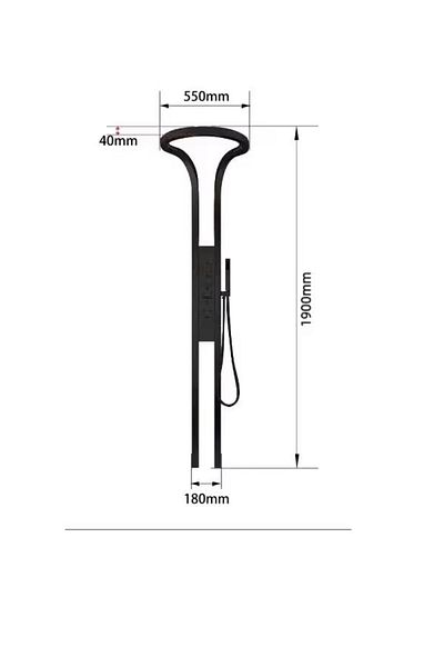 AUSHEN Black luxury shower with multiple options