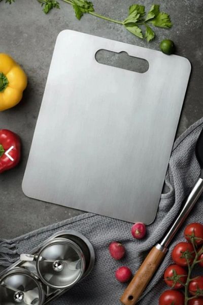 hayret sepeti Professional Chefs' Choice: Stainless Steel Cutting Board