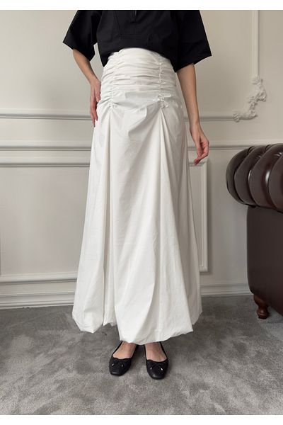 MAGARDE White Guiped Design Skirt
