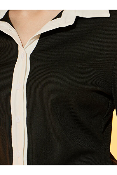 Take Two By Styli Regular Fit Contrast Trim Knitted Shirt