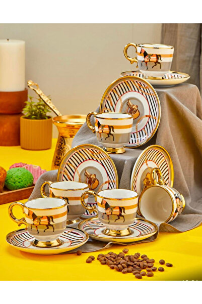 Muba Consept DOLYE 6 KİŞİLİK PORSELEN KAHVE FİNCAN TAKIMI 90ML