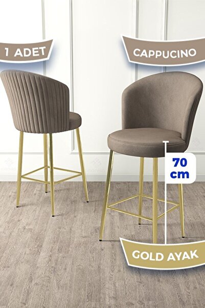 Canisa Fora Serisi 1 Adet Gold Kaplama Metal Ayaklı Babyface Kumaş Cappucino ...