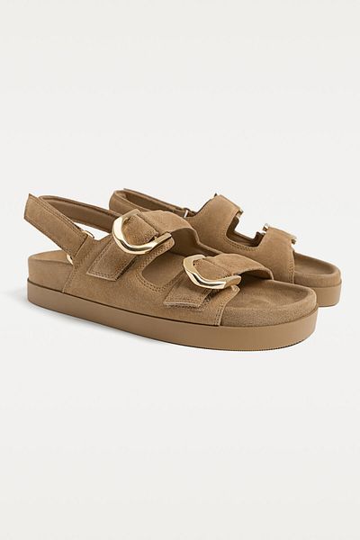 Stradivarius Leather sandals with buckles