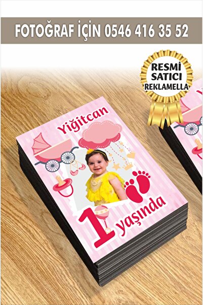 reklamatolye Kişiye Özel Resimli Doğum Günü Magneti 9 Temalı 7x5 Cm 10 Adet