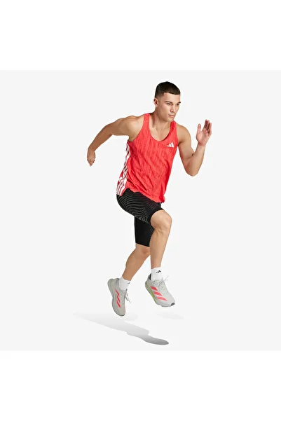 adidas Adizero Running Men's Red Running Tank Top