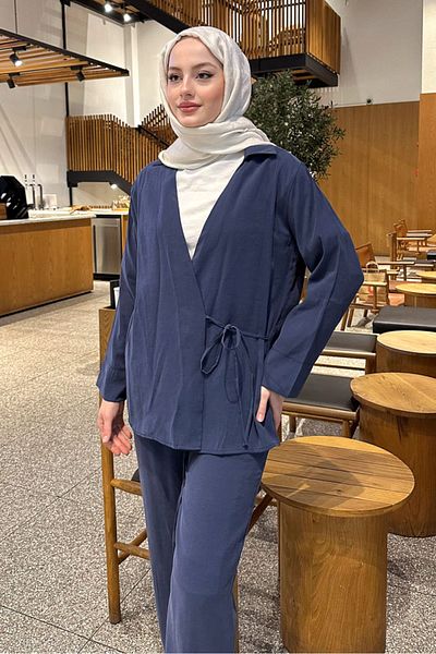 Ovn. Σετ με δέσιμο Kitty Side - Navy Blue