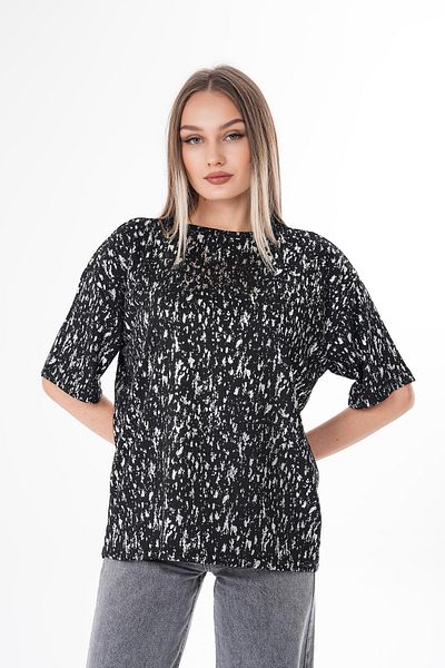 ŞİMAL Tricou casual de damă cu imprimeu cu folie 250045   -