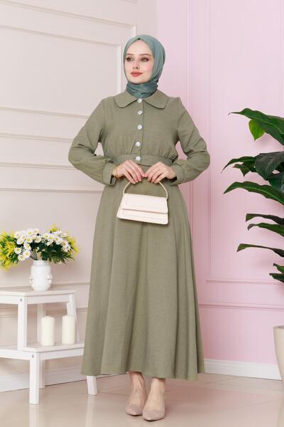 Sevitli Πράσινο Σετ Δύο Τεμάχια με Φούστα και Καπέλο