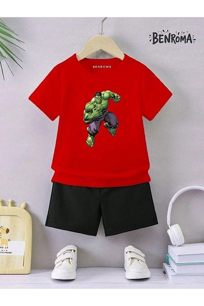 BENROMA Unisex Kids Shorts Set - Character Printed