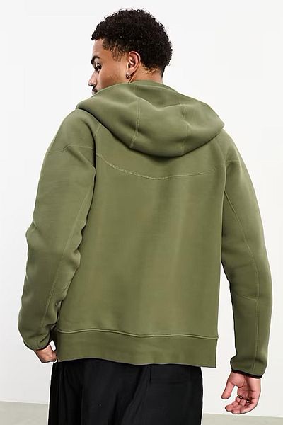 Nike Технически полар с цип Windrunner - зелен, с качулка, унисекс, каки, ​​зелено