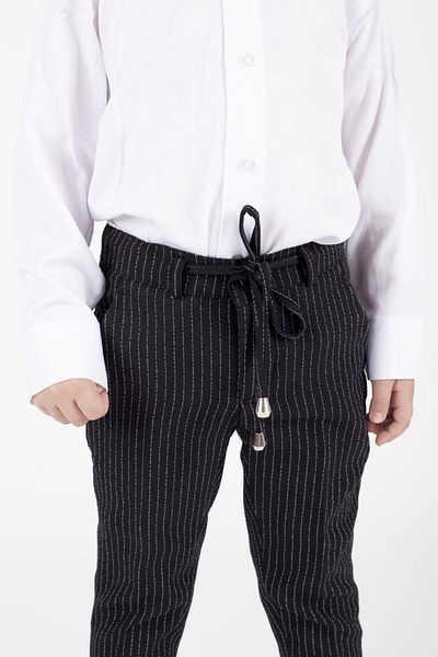 Magu Children's Black Striped Tuxedo Set - 3-12 Years |   Fashionable and Comfortable Special Day Combo
