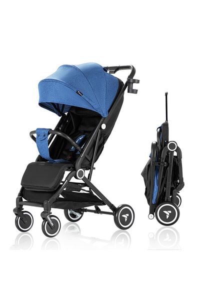 TEKNUM Teknum Travel Cabin Stroller with Coffee Cup Holder-Blue